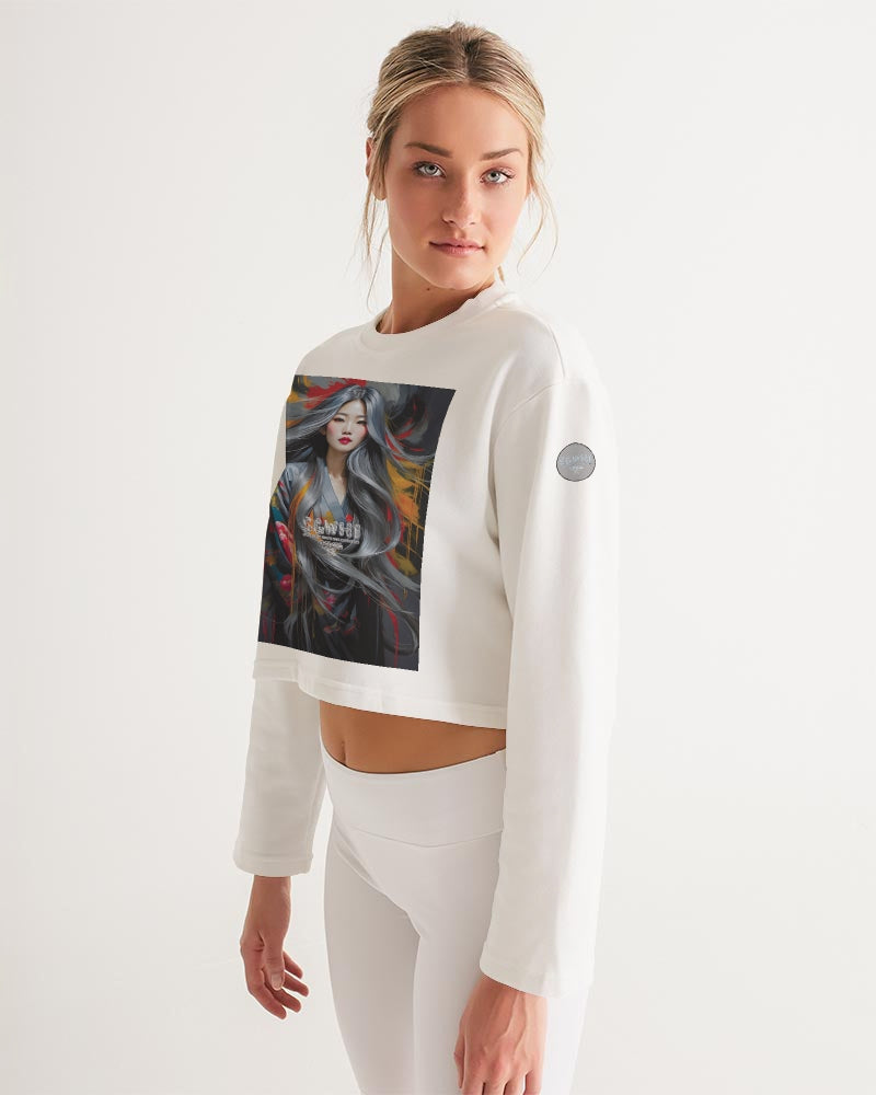 This is part three of a three part collection Women's All-Over Print Cropped Sweatshirt