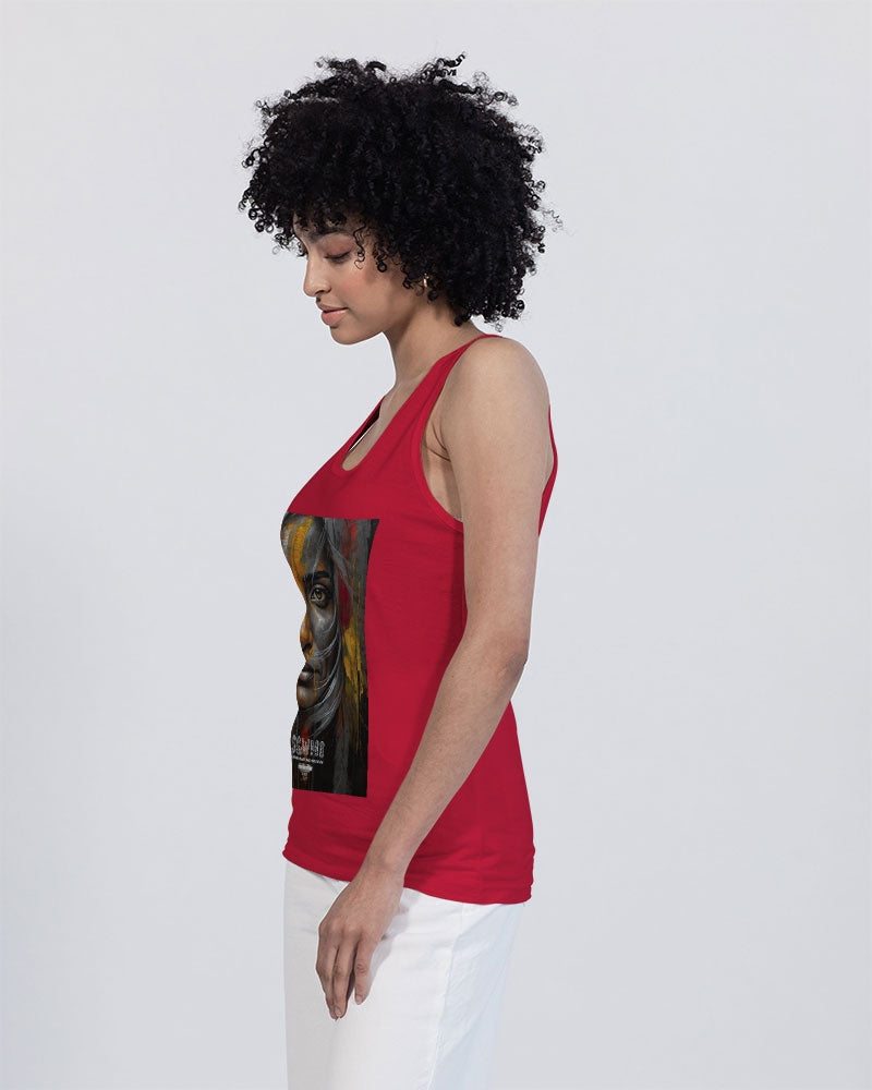 South Asian silver grey white hair sisters portrait Unisex Jersey Tank | Bella + Canvas