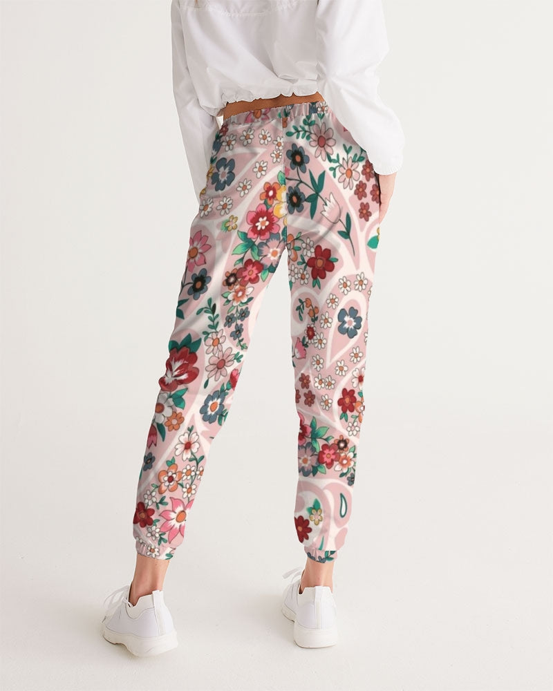 Pink abstract Pretty Sisters Women's All-Over Print Track Pants