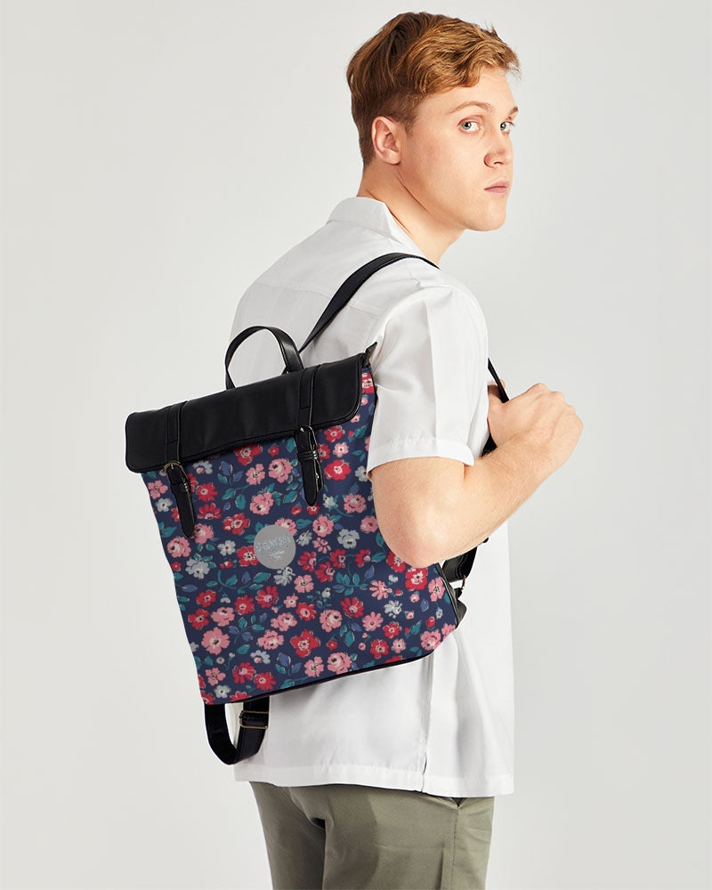 Midnight blue pretty glance. Casual Flap Backpack
