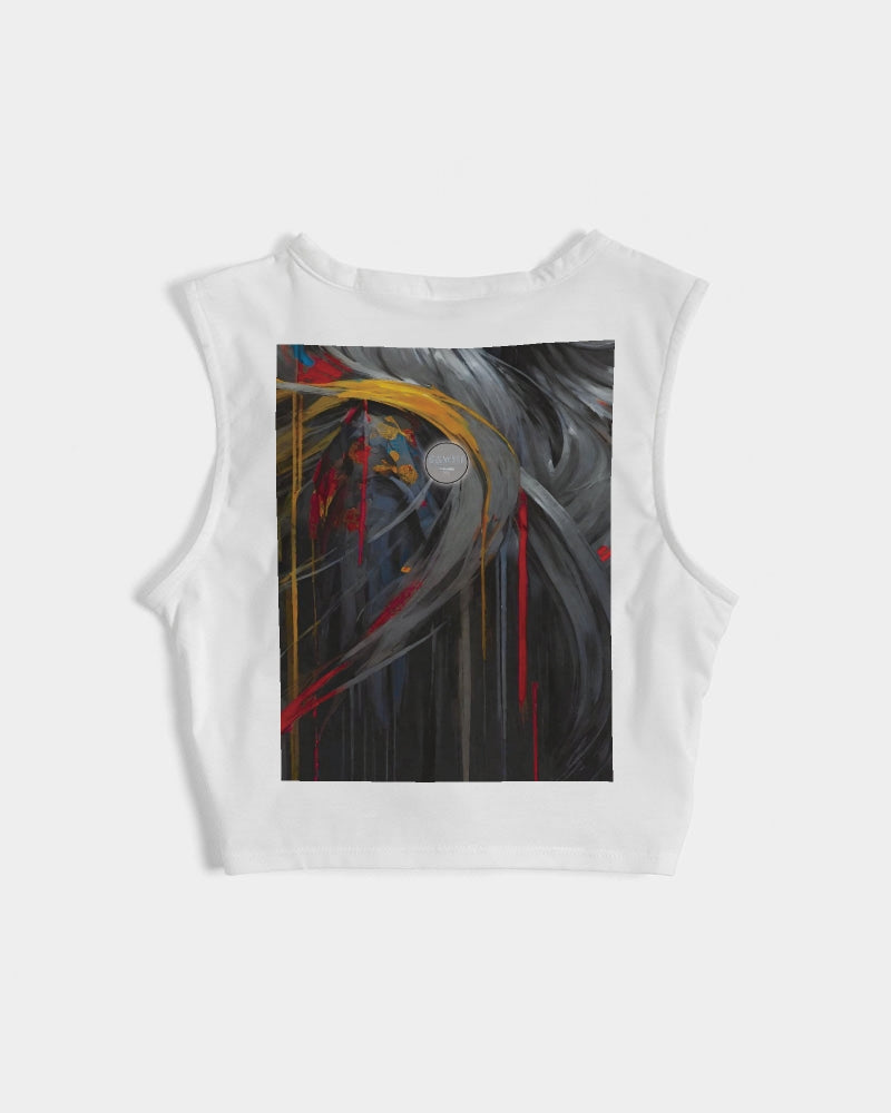 This is part three of a three part collection Women's All-Over Print Twist-Front Tank