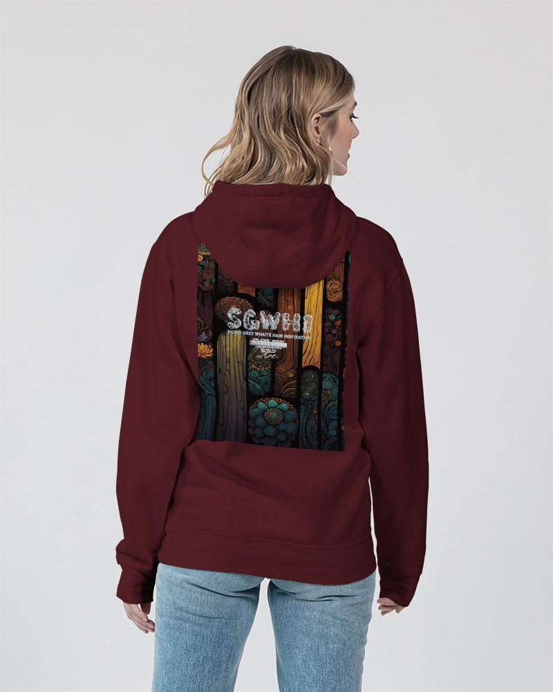 South Asian silver grey white hair sisters portrait Unisex Premium Pullover Hoodie | Lane Seven