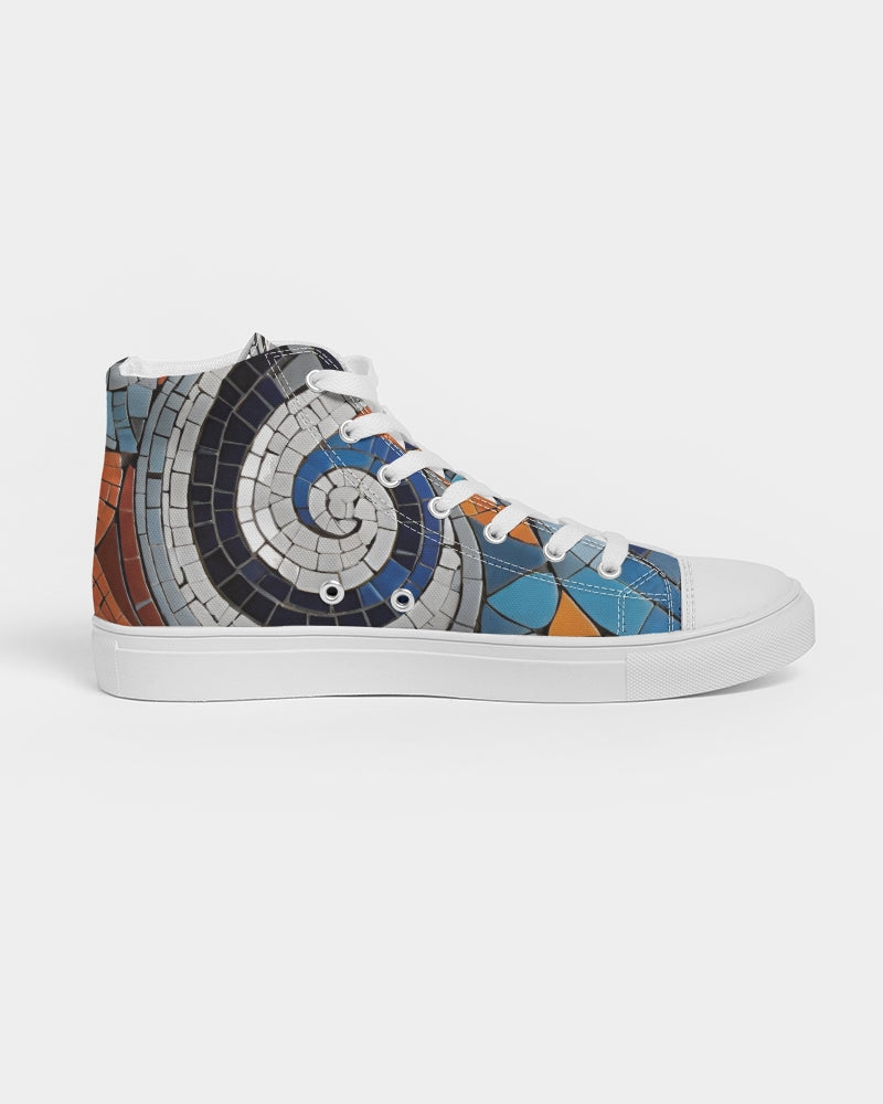 Beautiful Mosaic White Sister Women's Hightop Canvas Shoe