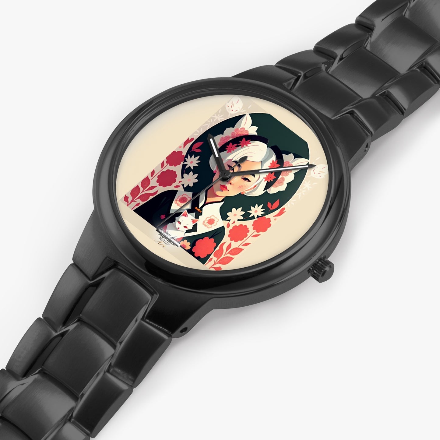 Asian the SilverFox Exclusive Stainless Steel Quartz Watch