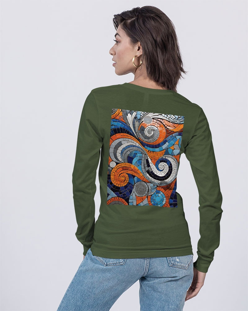 Beautiful Mosaic White Sister Unisex Jersey Long Sleeve Tee | Bella + Canvas