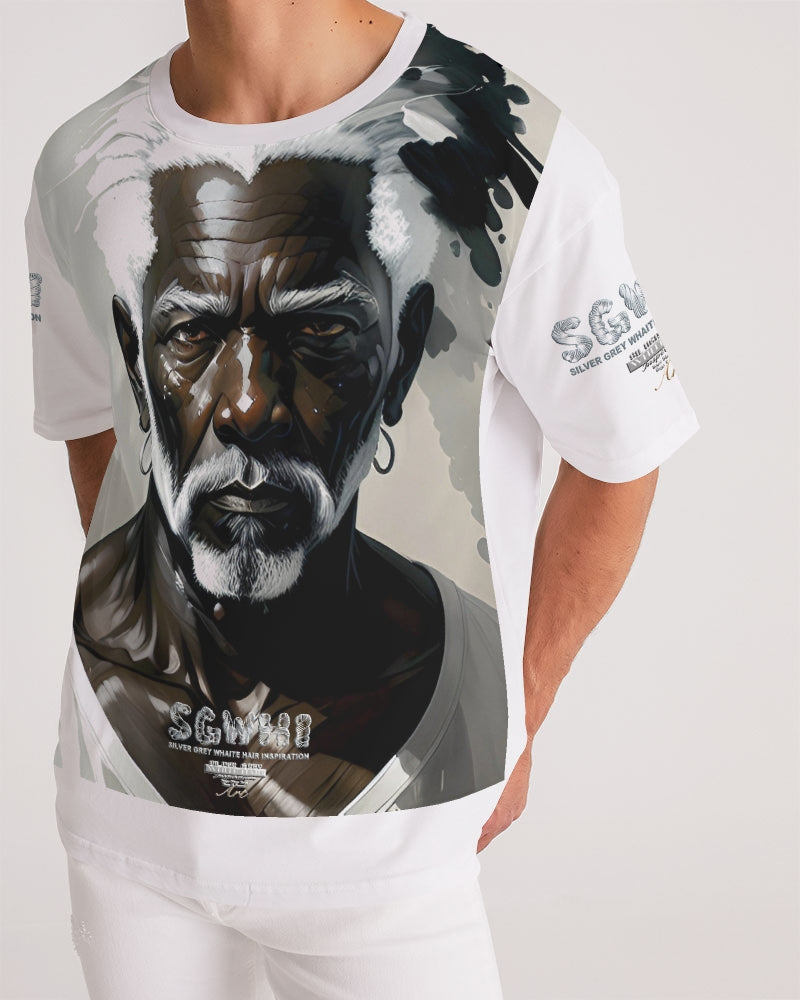 Black silver grey brother Men's All-Over Print Premium Heavyweight Tee