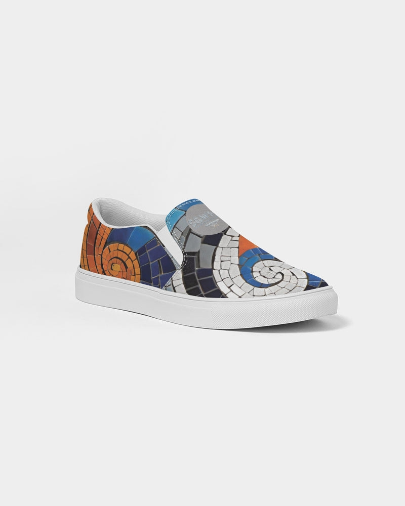 Beautiful Mosaic White Sister Women's Slip-On Canvas Shoe