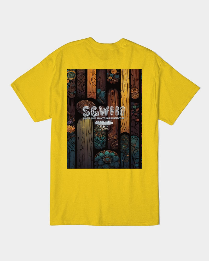 South Asian silver grey white hair sisters portrait Unisex Heavy Cotton T-Shirt | Gildan