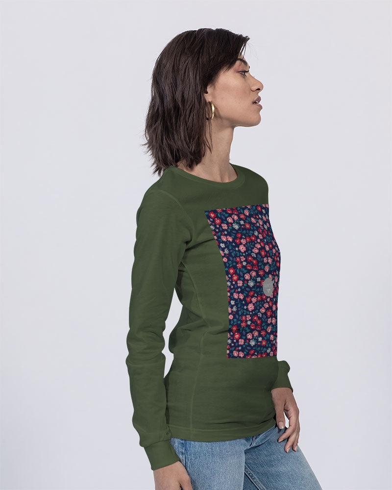 Midnight blue pretty glance. Unisex Jersey Long Sleeve Tee | Bella + Canvas