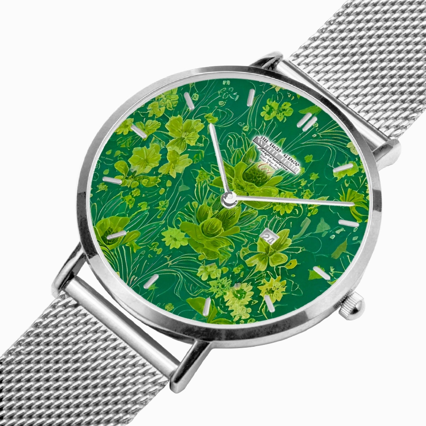 Silver grey white hair inspirationStainless Steel Perpetual Calendar Quartz Watch (With Indicators)
