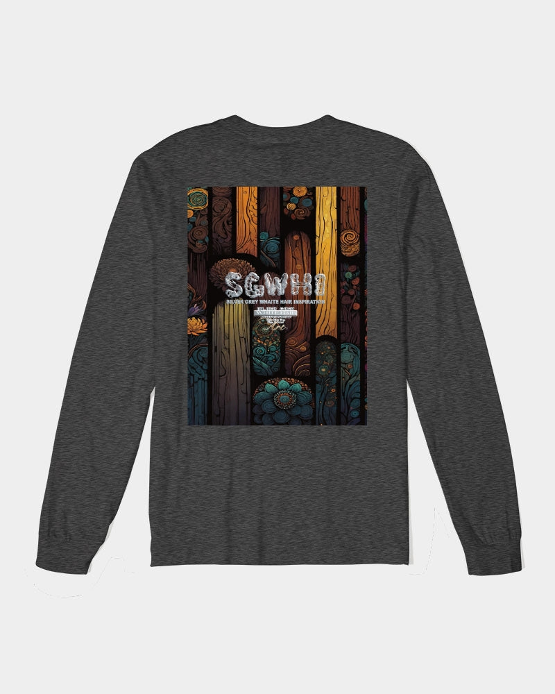 South Asian silver grey white hair sisters portrait Unisex Jersey Long Sleeve Tee | Bella + Canvas