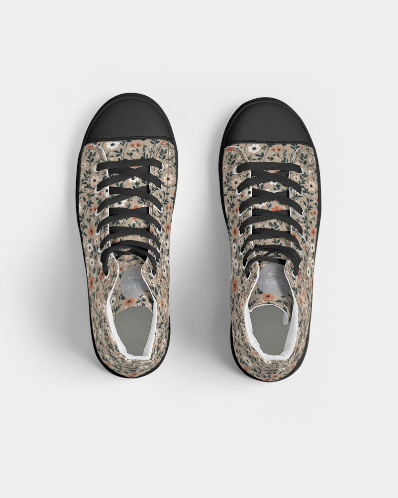 Busy and pretty Women's Hightop Canvas Shoe - Black
