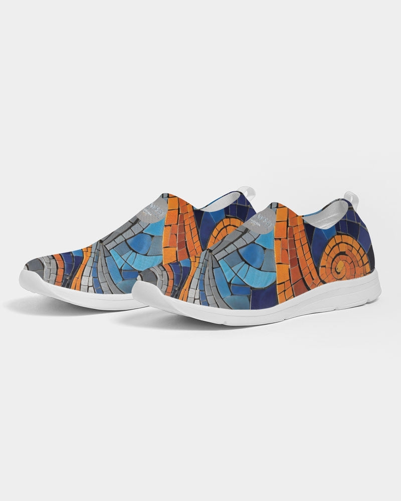 Beautiful Mosaic White Sister Women's Slip-On Flyknit Shoe