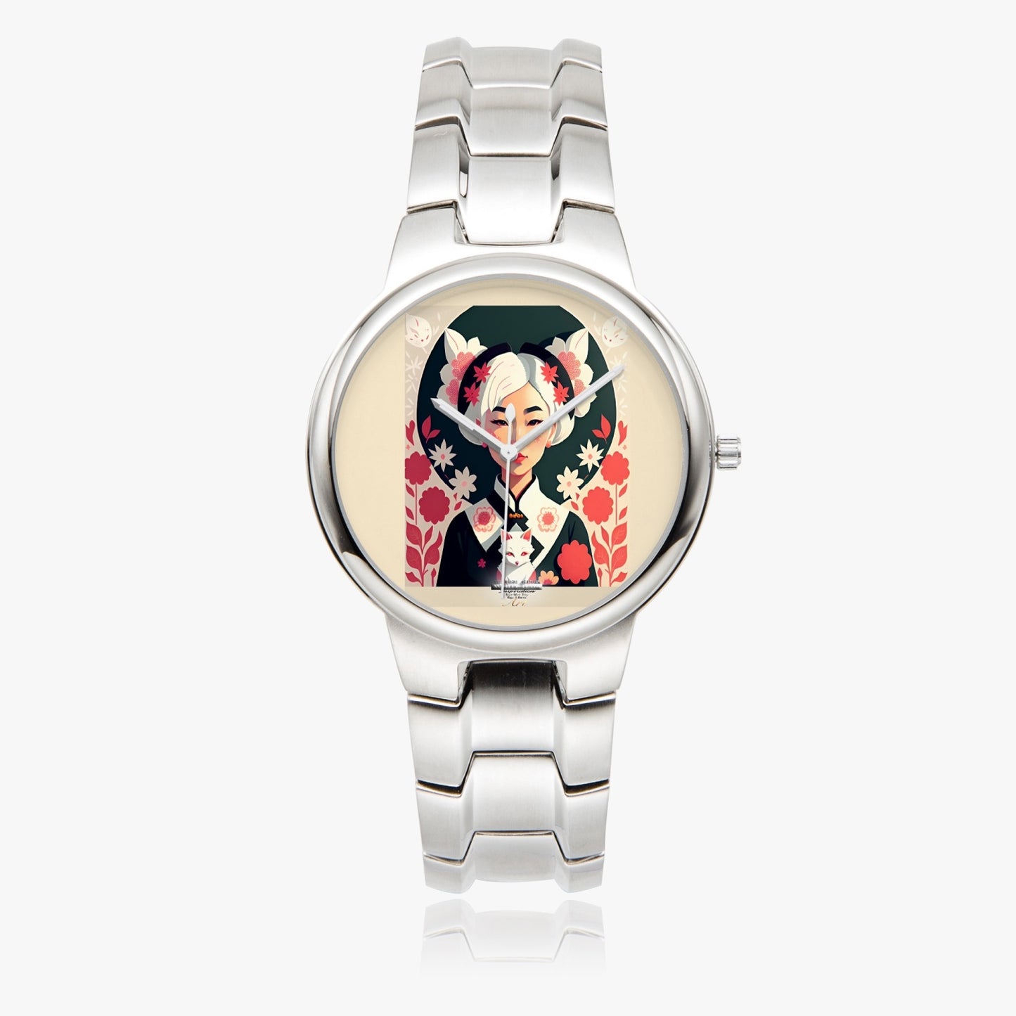 Asian the SilverFox Exclusive Stainless Steel Quartz Watch