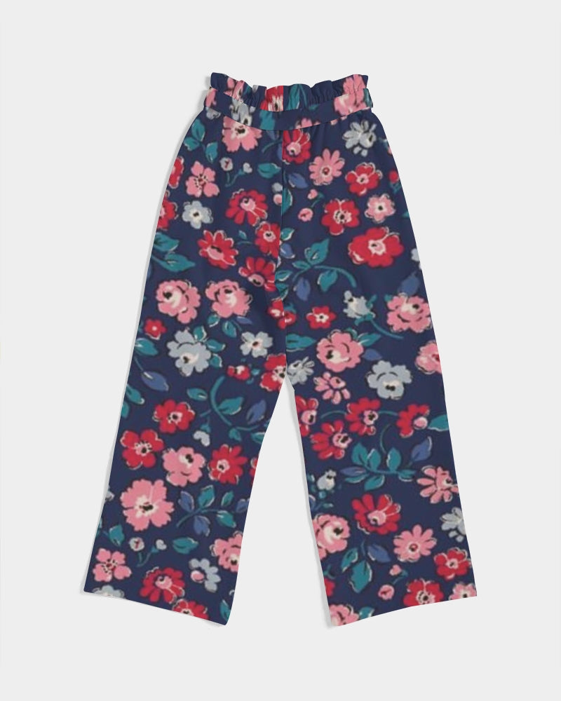 Midnight blue pretty glance. Women's All-Over Print High-Rise Wide Leg Pants