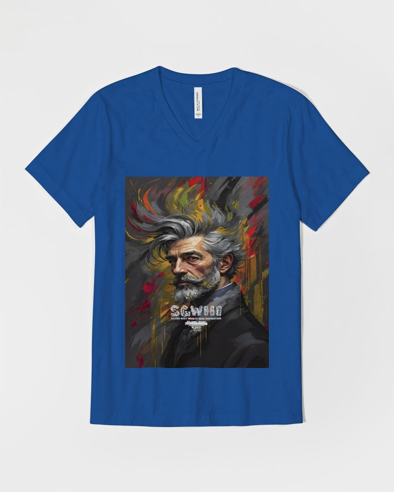 White Knight, Jersey V-Neck Tee | Bella + Canvas