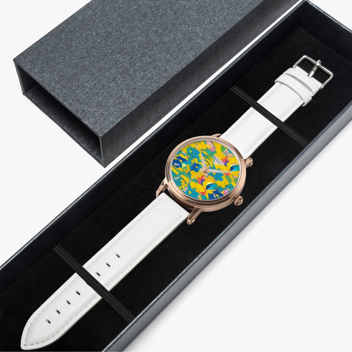 Silver grey white hair inspiration Unisex Automatic Watch (Rose Gold)
