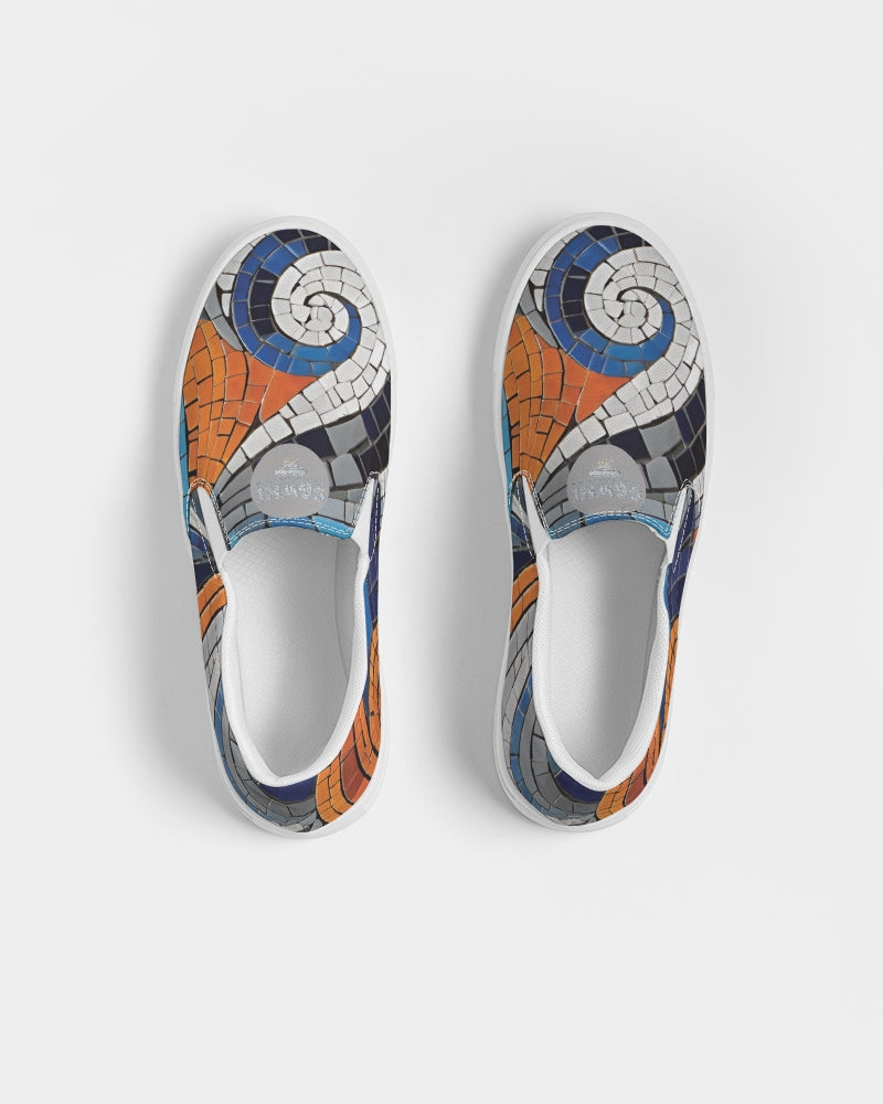Beautiful Mosaic White Sister Women's Slip-On Canvas Shoe