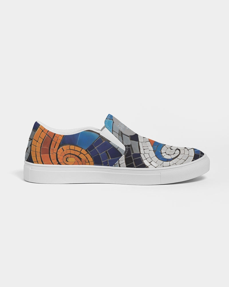 Beautiful Mosaic White Sister Women's Slip-On Canvas Shoe