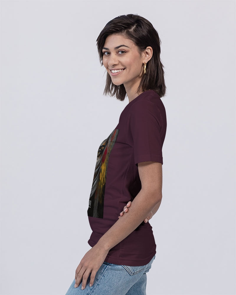 South Asian silver grey white hair sisters portrait Unisex Jersey Tee | Bella + Canvas