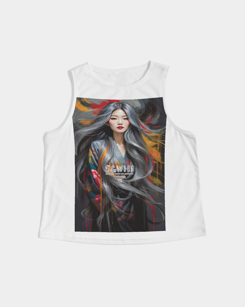 This is part three of a three part collection Women's All-Over Print Cropped Tank