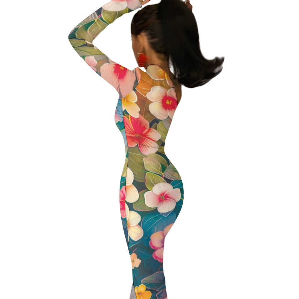 Half Sleeve Slit Dress