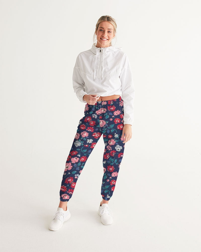 Midnight blue pretty glance. Women's All-Over Print Track Pants