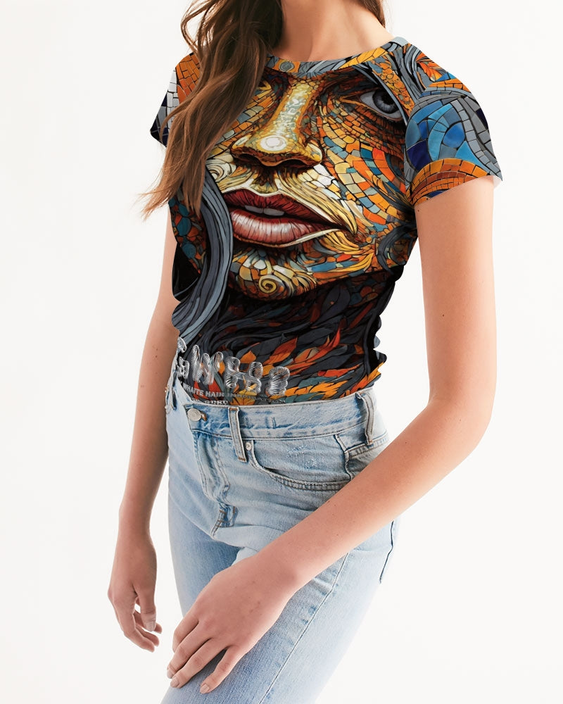Beautiful Mosaic White Sister Women's All-Over Print Tee