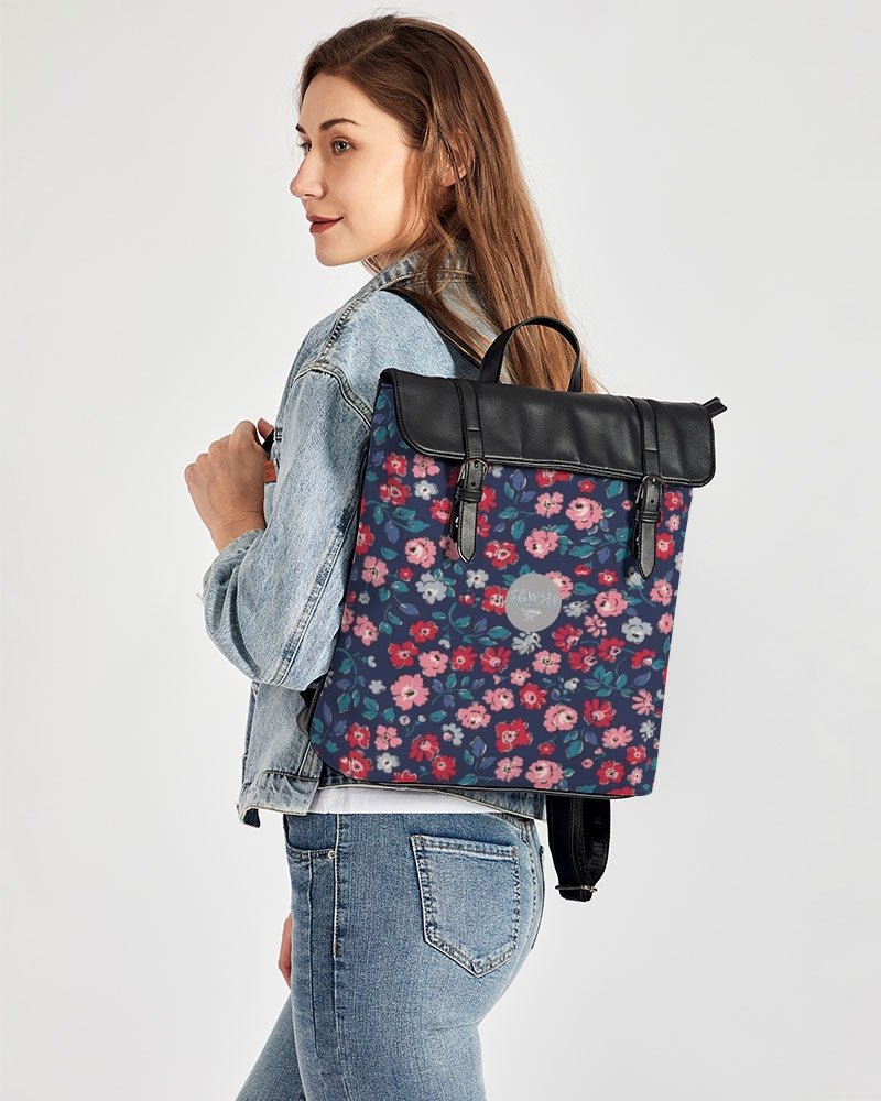Midnight blue pretty glance. Casual Flap Backpack