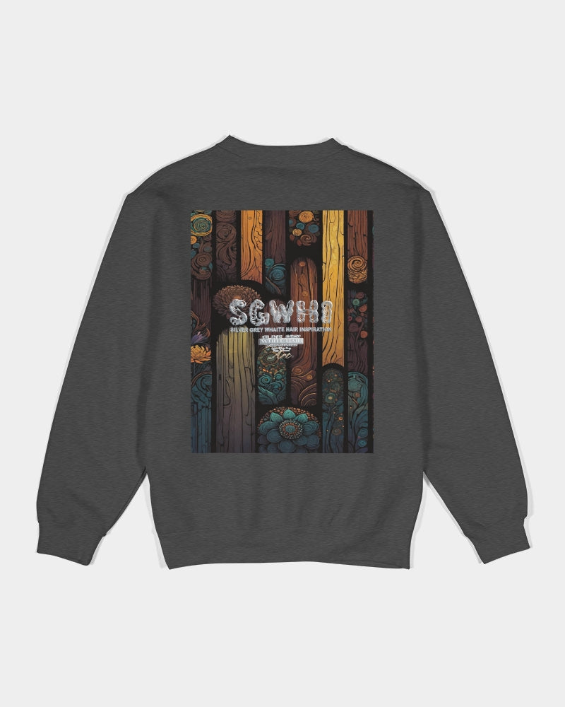 South Asian silver grey white hair sisters portrait Unisex Premium Crewneck Sweatshirt | Lane Seven