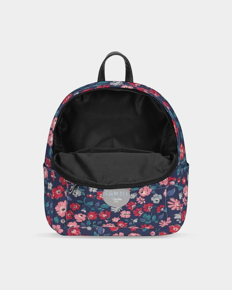 Midnight blue pretty glance. Mini Canvas Backpack