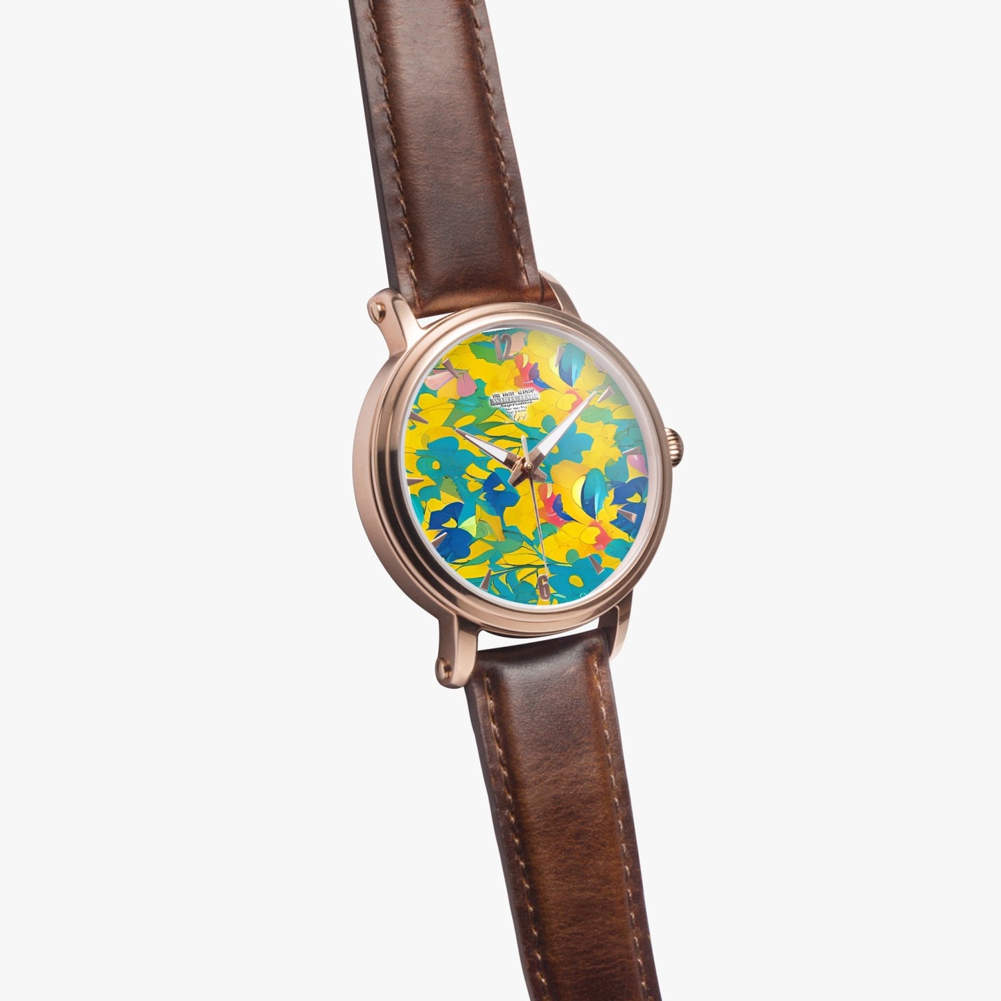 Silver grey white hair inspiration Unisex Automatic Watch (Rose Gold)