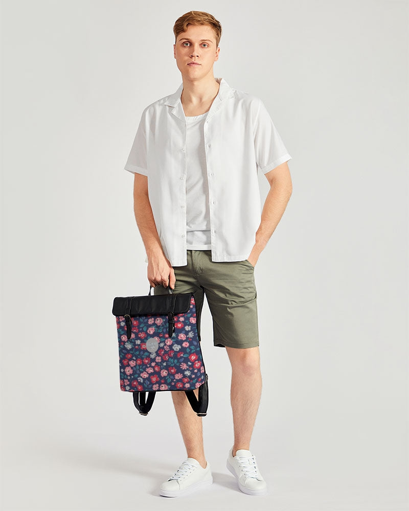 Midnight blue pretty glance. Casual Flap Backpack