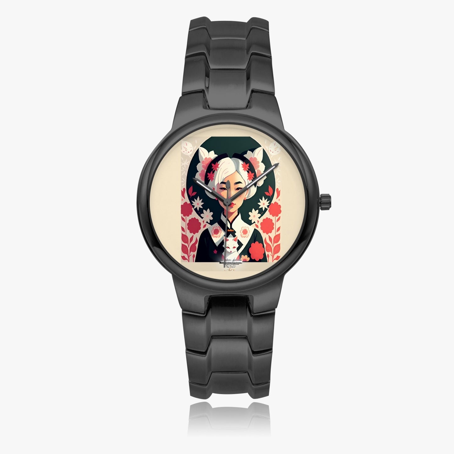 Asian the SilverFox Exclusive Stainless Steel Quartz Watch