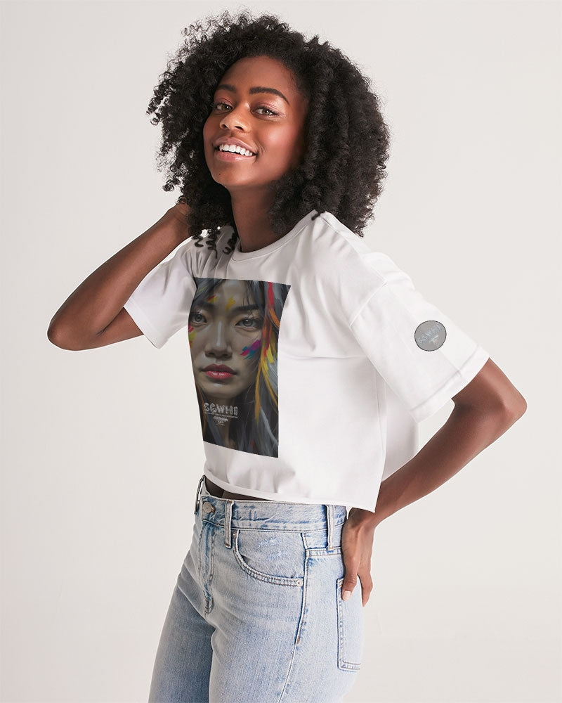 Asian Collection (Part 2 ) Women's All-Over Print Lounge Cropped Tee