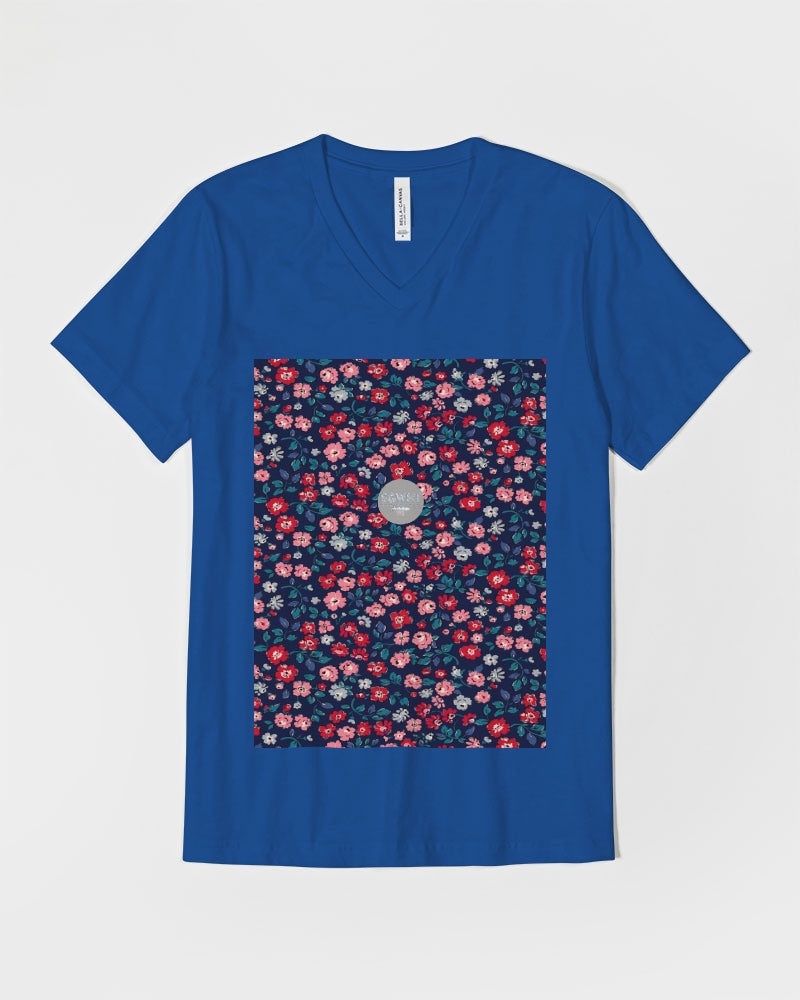 Midnight blue pretty glance. Unisex Jersey V-Neck Tee | Bella + Canvas