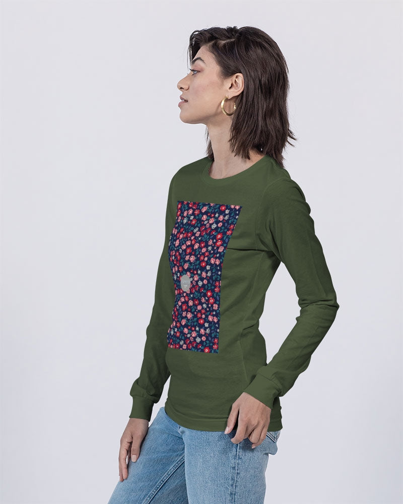 Midnight blue pretty glance. Unisex Jersey Long Sleeve Tee | Bella + Canvas