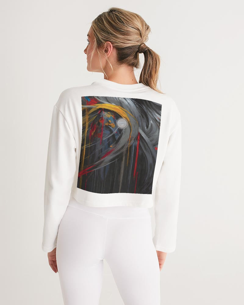 This is part three of a three part collection Women's All-Over Print Cropped Sweatshirt