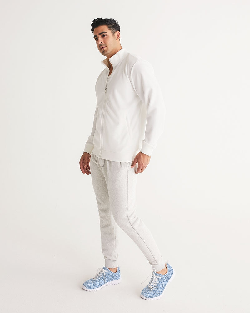 light blue Royal patten Men's Athletic Shoe