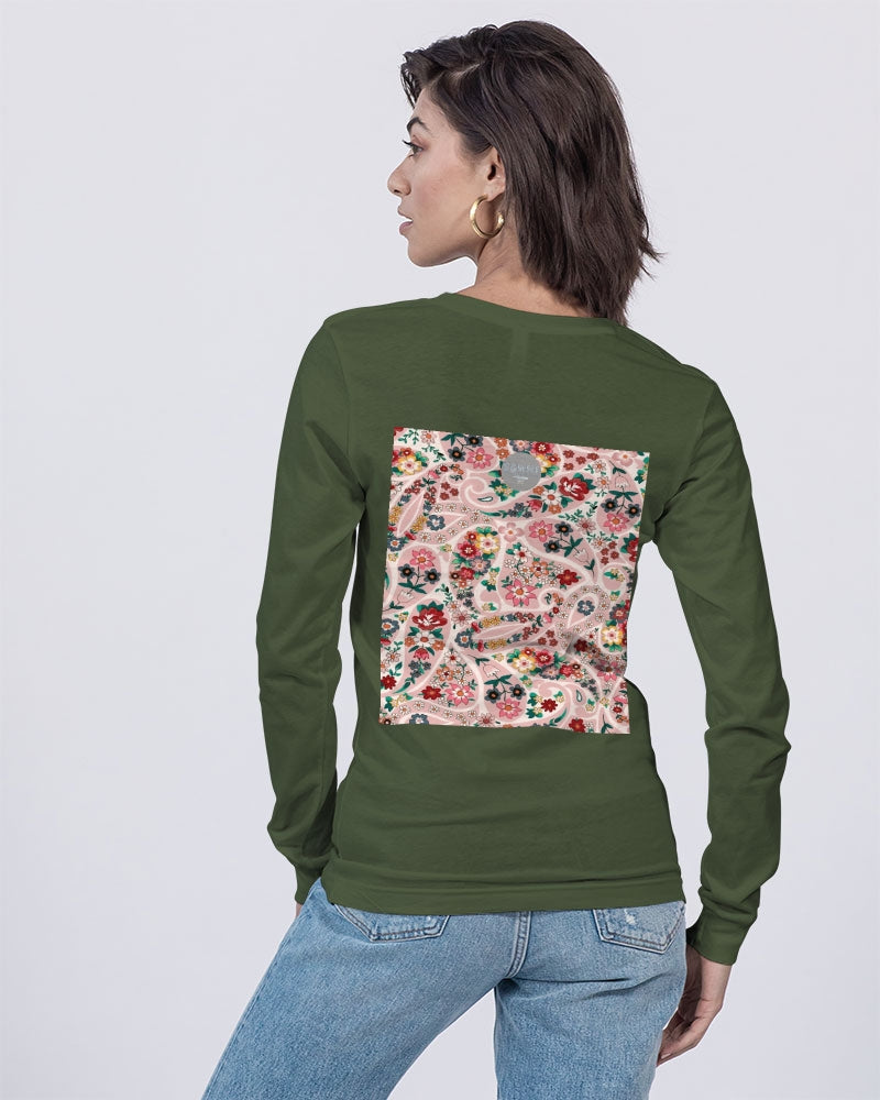 Pink abstract Pretty Sisters Unisex Jersey Long Sleeve Tee | Bella + Canvas