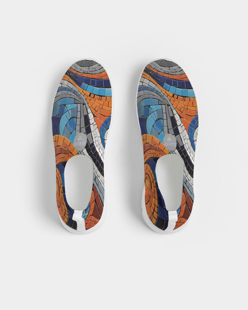 Beautiful Mosaic White Sister Women's Slip-On Flyknit Shoe