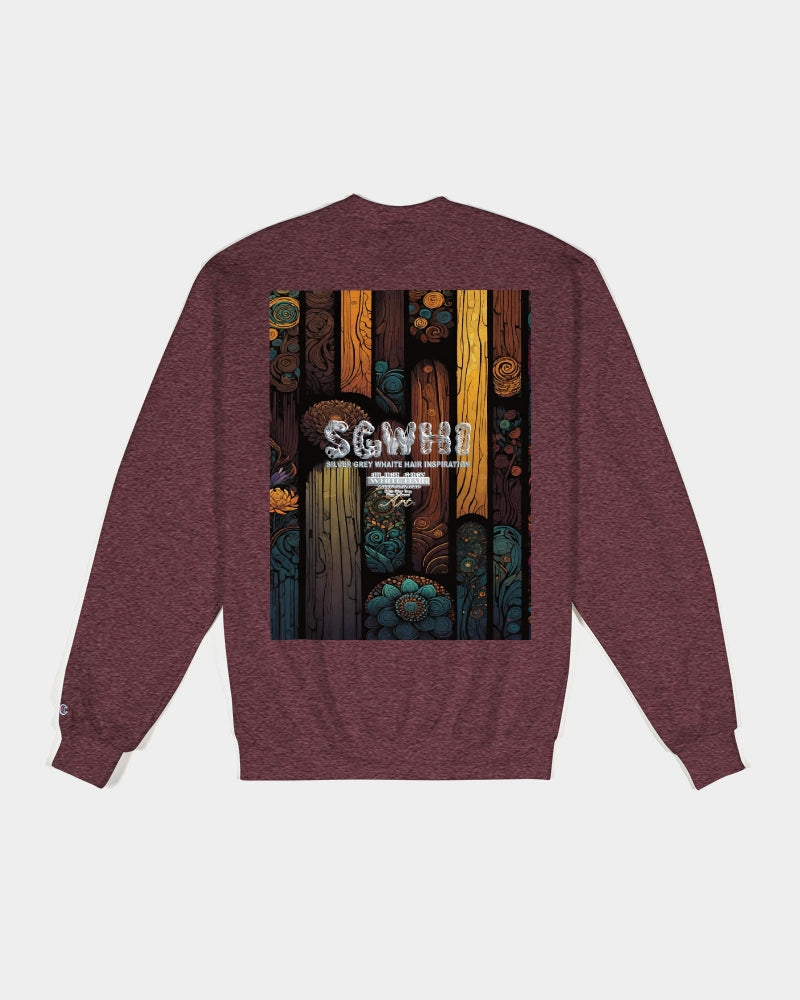 South Asian silver grey white hair sisters portrait Unisex Sweatshirt | Champion