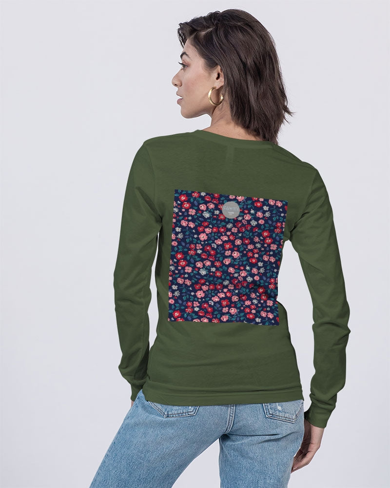 Midnight blue pretty glance. Unisex Jersey Long Sleeve Tee | Bella + Canvas