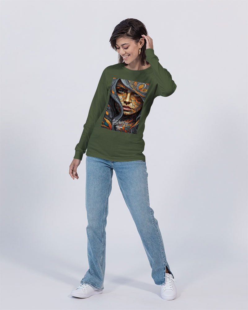 Beautiful Mosaic White Sister Unisex Jersey Long Sleeve Tee | Bella + Canvas