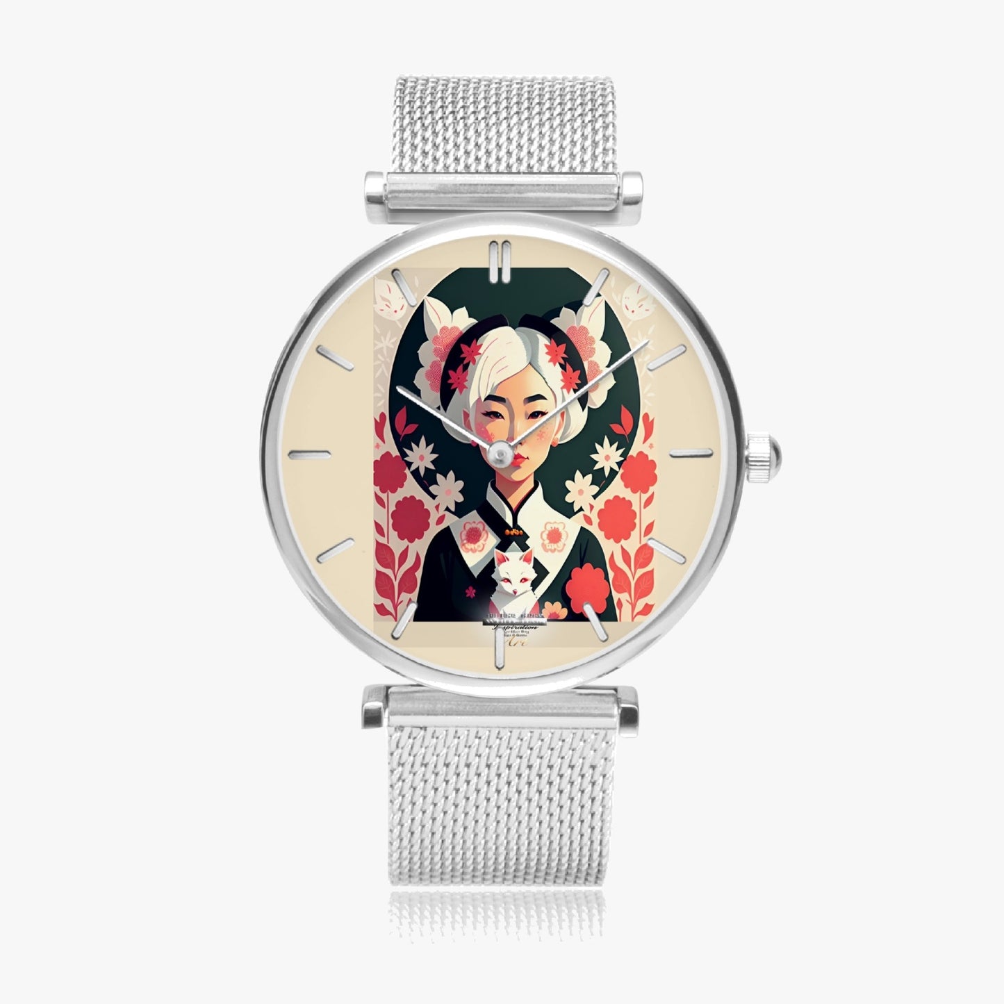 Asian the SilverFox New Stylish Ultra-Thin Quartz Watch (With Indicators)
