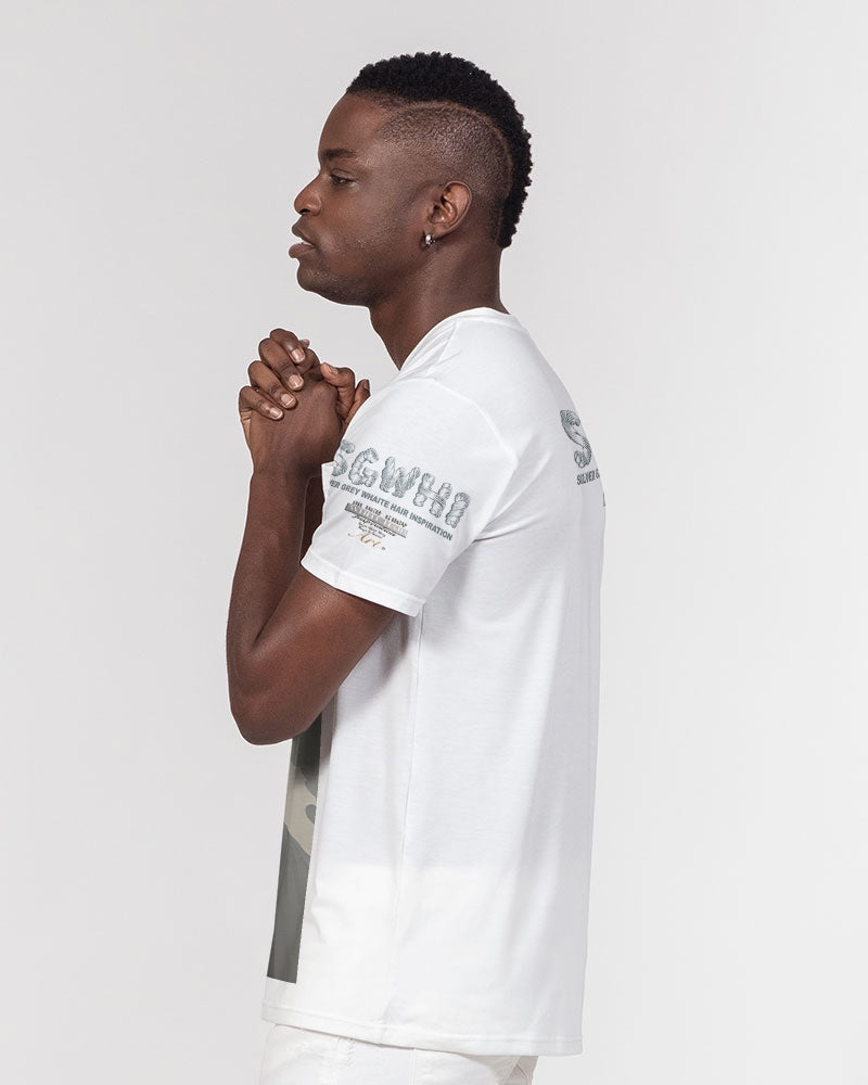 Black silver grey brother Men's All-Over Print Pocket Tee