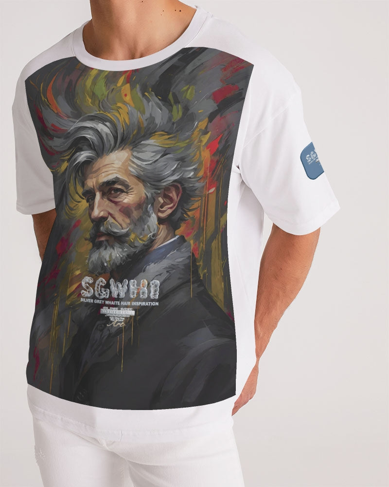 White Knight, Men's All-Over Print Premium Heavyweight Tee