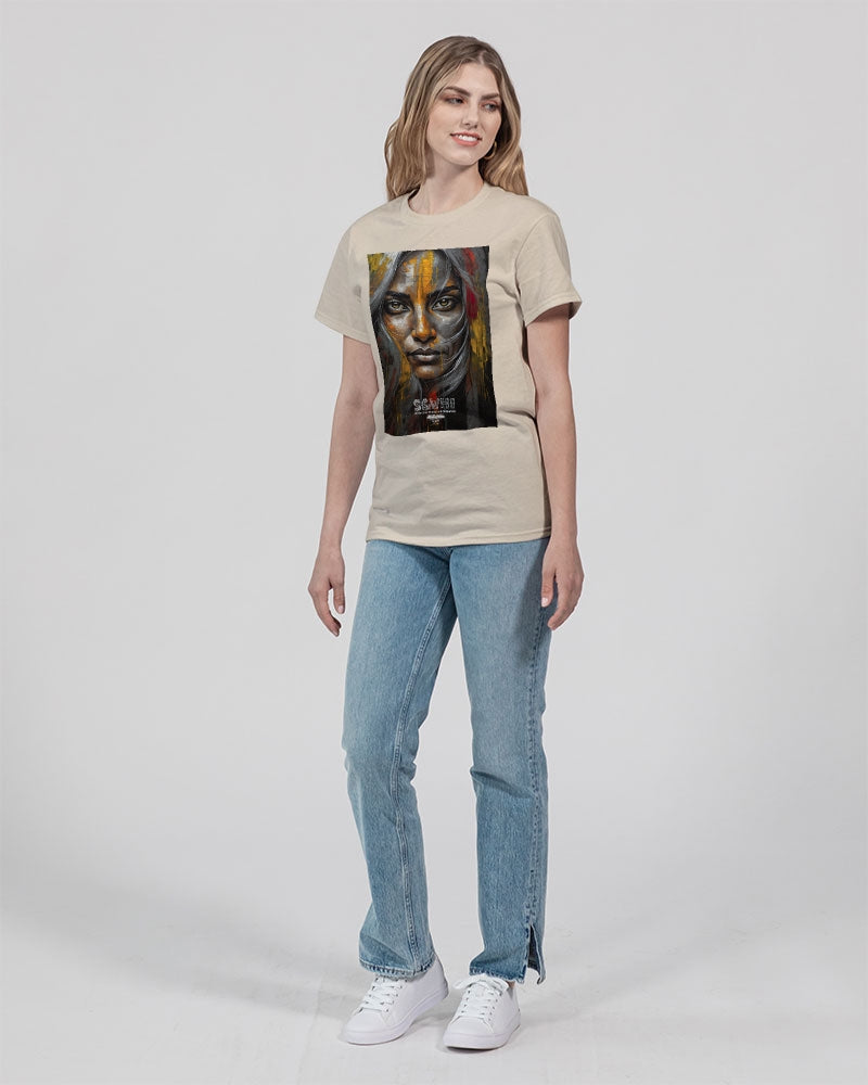 South Asian silver grey white hair sisters portrait Unisex Ultra Cotton T-Shirt | Gildan