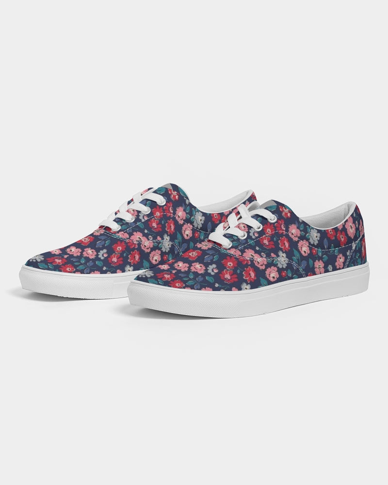 Midnight blue pretty glance. Women's Lace Up Canvas Shoe