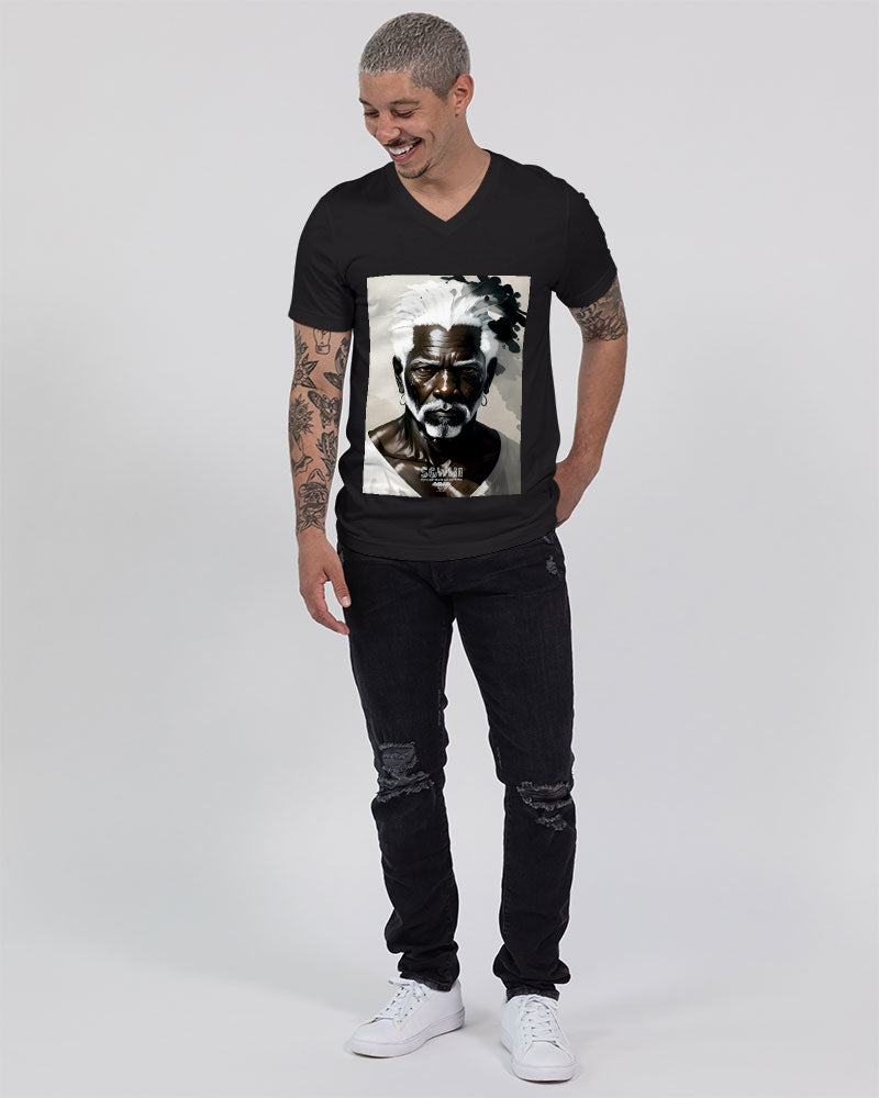 Black silver grey brother Unisex Jersey V-Neck Tee | Bella + Canvas